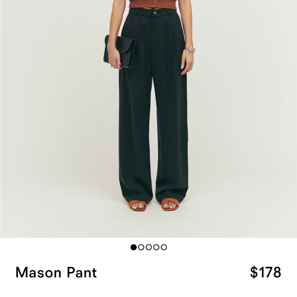 Reformation Mason Pant In Black
